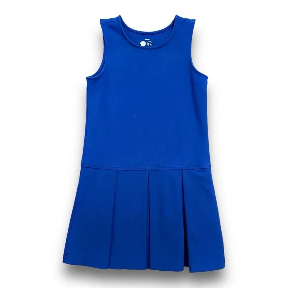 Primary | Stretch Pleated Tank Dress (6-7 yrs) 💙